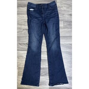 Simply Vera Vera Wang Bootcut Jeans Womens 12 Dark Wash Button Fly High Rise